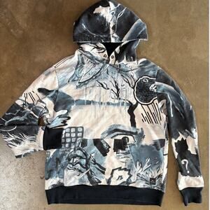 Paul Smith Mens AOP Graphic Hoodie SZ L
